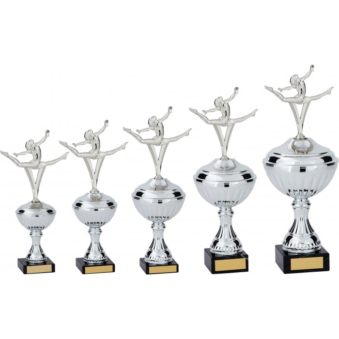 GYMNASTIC/DANCE/CHEERLEADING METAL TROPHY  - AVAILABLE IN 5 SIZES